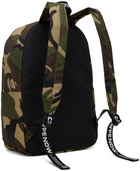 AAPE by A Bathing Ape Green Moonface Patch Camo Backpack