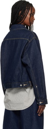 Carhartt Work In Progress Navy Belmar Denim Jacket