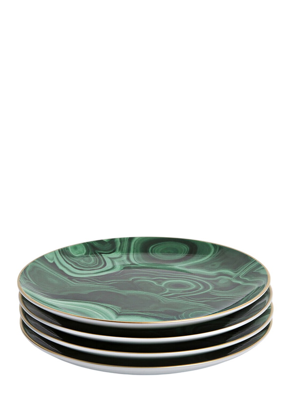 Photo: L'Objet Malachite Canapé Plate Set
