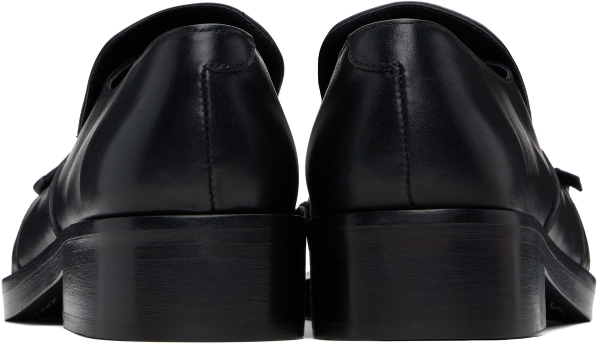 Stefan Cooke Black Leather Slip-on Loafers Stefan Cooke