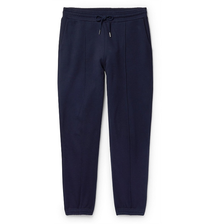 Photo: Ninety Percent - Loopback Organic Cotton-Jersey Sweatpants - Blue