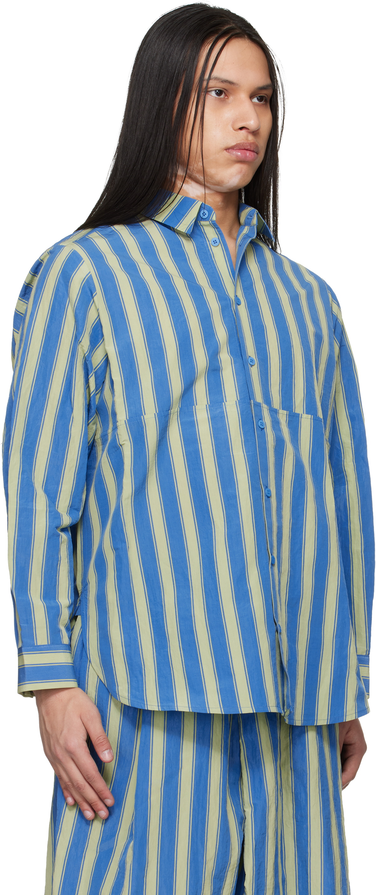 Toogood Blue & Green 'The Clown' Shirt