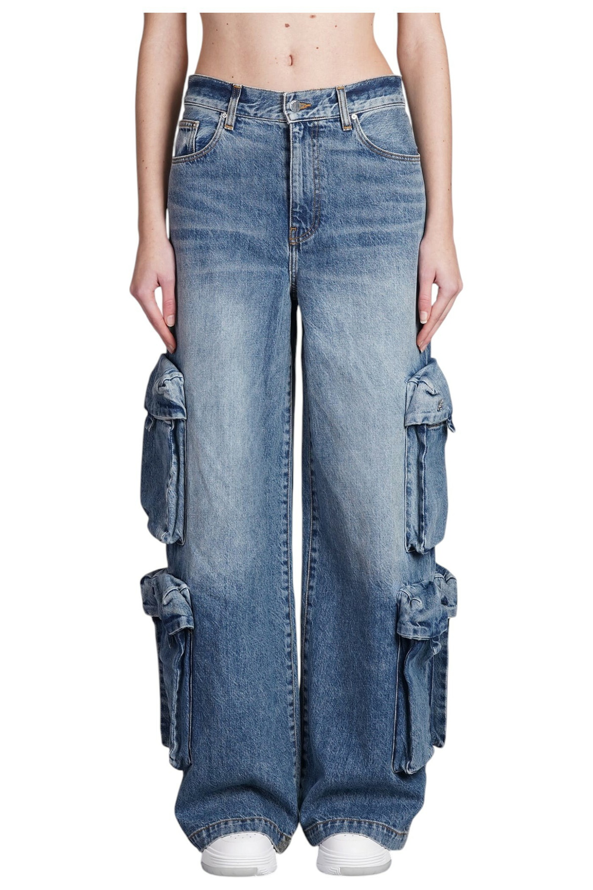 AMIRI - Wide Cotton Denim Cargo Jeans Amiri
