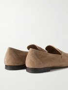 Tod's - Amalfi Suede Penny Loafers - Neutrals