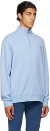 Polo Ralph Lauren Blue Logo Quarter-Zip Sweater