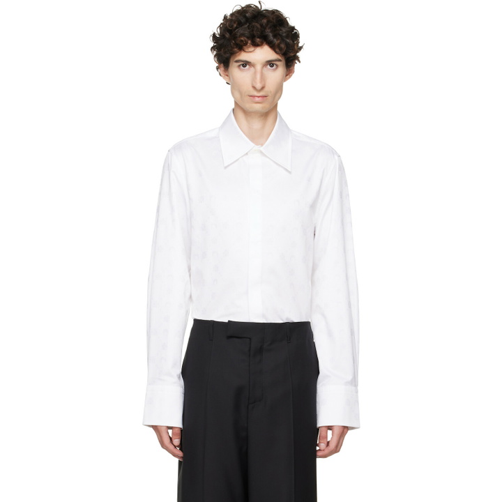 Photo: Marine Serre White Moonogram Jacquard Cotton LS Shirt