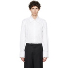 Marine Serre White Moonogram Jacquard Cotton LS Shirt