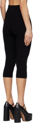 Chloé Black Capri Legging Stretch Knit Shorts
