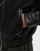 Rough. REVERSIBLE LEATHER BLOUSON Brown Mens Bomber Jacket