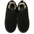 Suicoke Black Sherpa Ron Mid Loafers