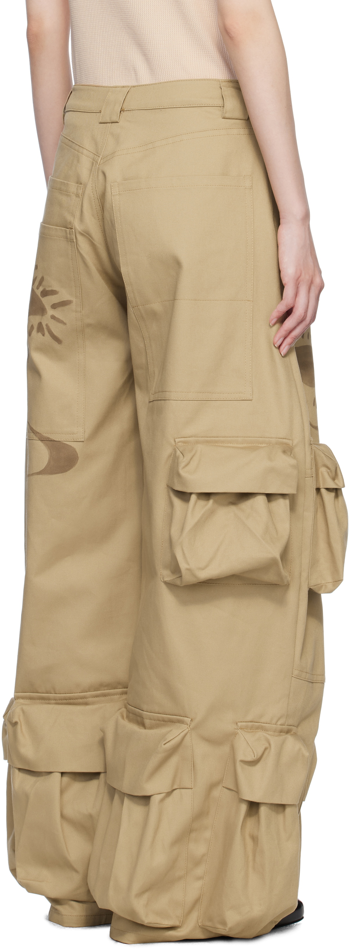 Collina Strada Beige Garden Cargo Pants
