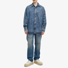 MM6 Maison Margiela Men's Marble Effect Denim Overshirt in Blue