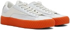 BY FAR Off-White & Orange Rodina Low-Top Sneakers