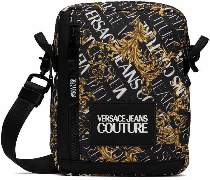 Photo: Versace Jeans Couture Black Logo Couture Messenger Bag