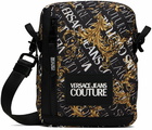 Versace Jeans Couture Black Logo Couture Messenger Bag