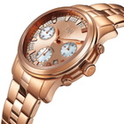 JBW Muse Chronograph Quartz Diamond Rose Gold Dial Unisex Watch JB-6217-L