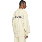Essentials Off-White Reflective Logo Pullover Crewneck Sweatshirt