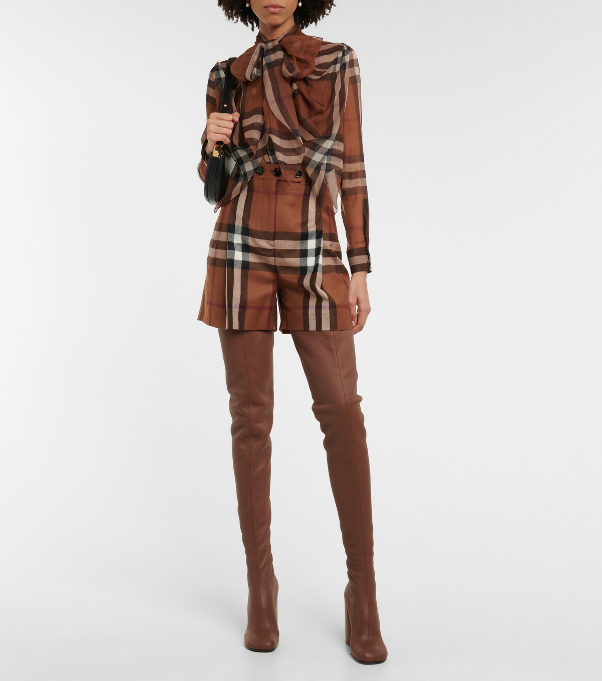 Burberry - Leather over-the-knee boots