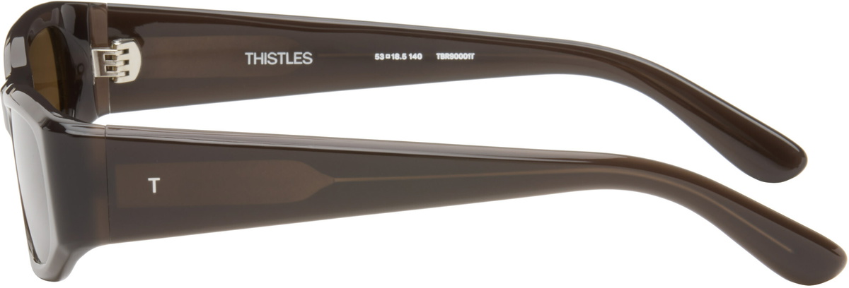 THISTLES Brown 'The Suede' Sunglasses
