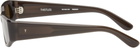 THISTLES Brown 'The Suede' Sunglasses