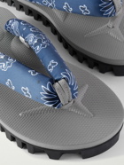 Suicoke - Padded Paisley-Print Nylon Flip Flops - Blue