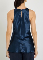 Reformation Saskia Silk top Navy