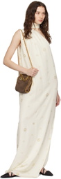 Stella McCartney Off-White One-Shoulder Scarf Maxi Dress