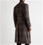 Dolce & Gabbana - Prince of Wales Checked Woven Wrap Coat - Brown