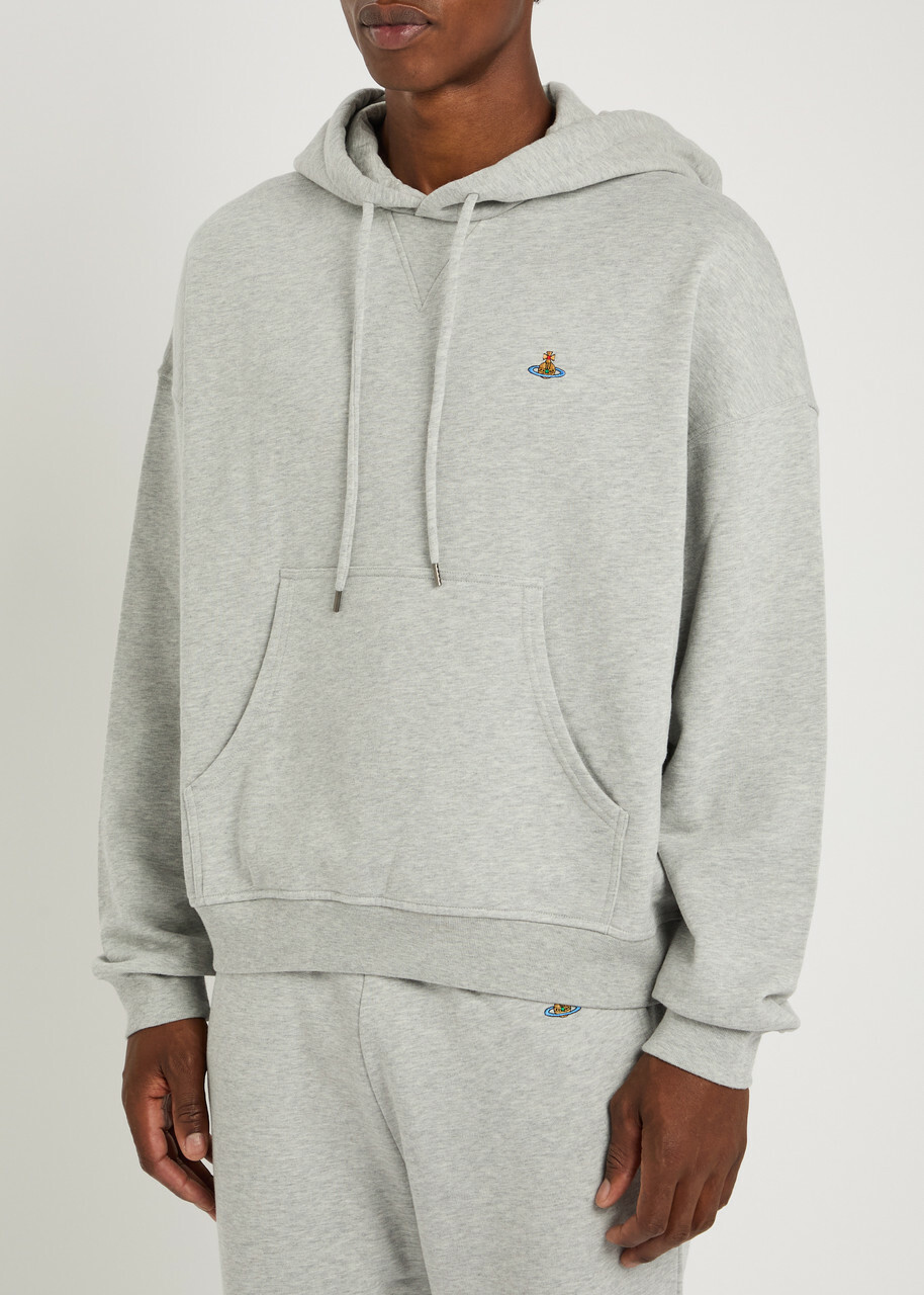 Vivienne Westwood Ashton Logo Hooded Cotton Sweatshirt Grey
