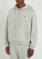 Vivienne Westwood Ashton Logo Hooded Cotton Sweatshirt Grey