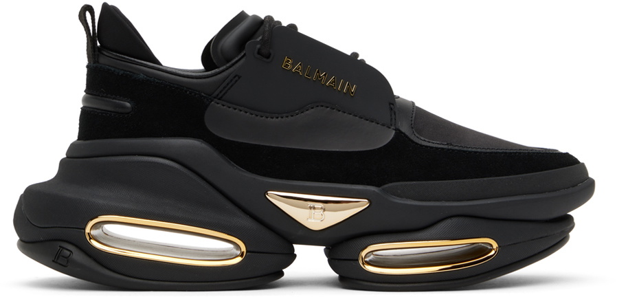 BALMAIN ブラック モノグラム B-Bold ローカットスニーカー Balmain Black B-Bold Sneakers Balmain