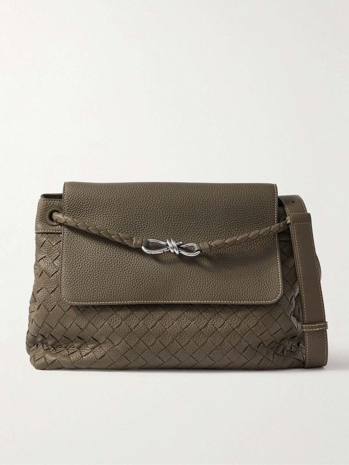 Bottega Veneta - Andiamo Medium Intrecciato Full-Grain Leather Messenger Bag