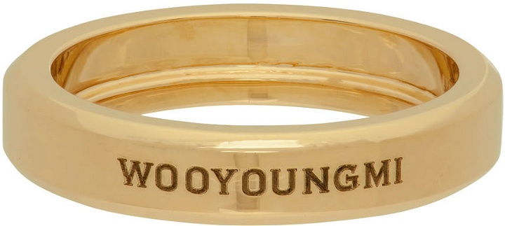 Photo: Wooyoungmi SSENSE Exclusive Gold Curve Bold Ring