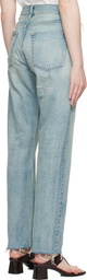Fear of God Blue Repaired Classic 5 Pocket Jeans