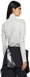 132 5. ISSEY MIYAKE Gray A-POC Turtleneck