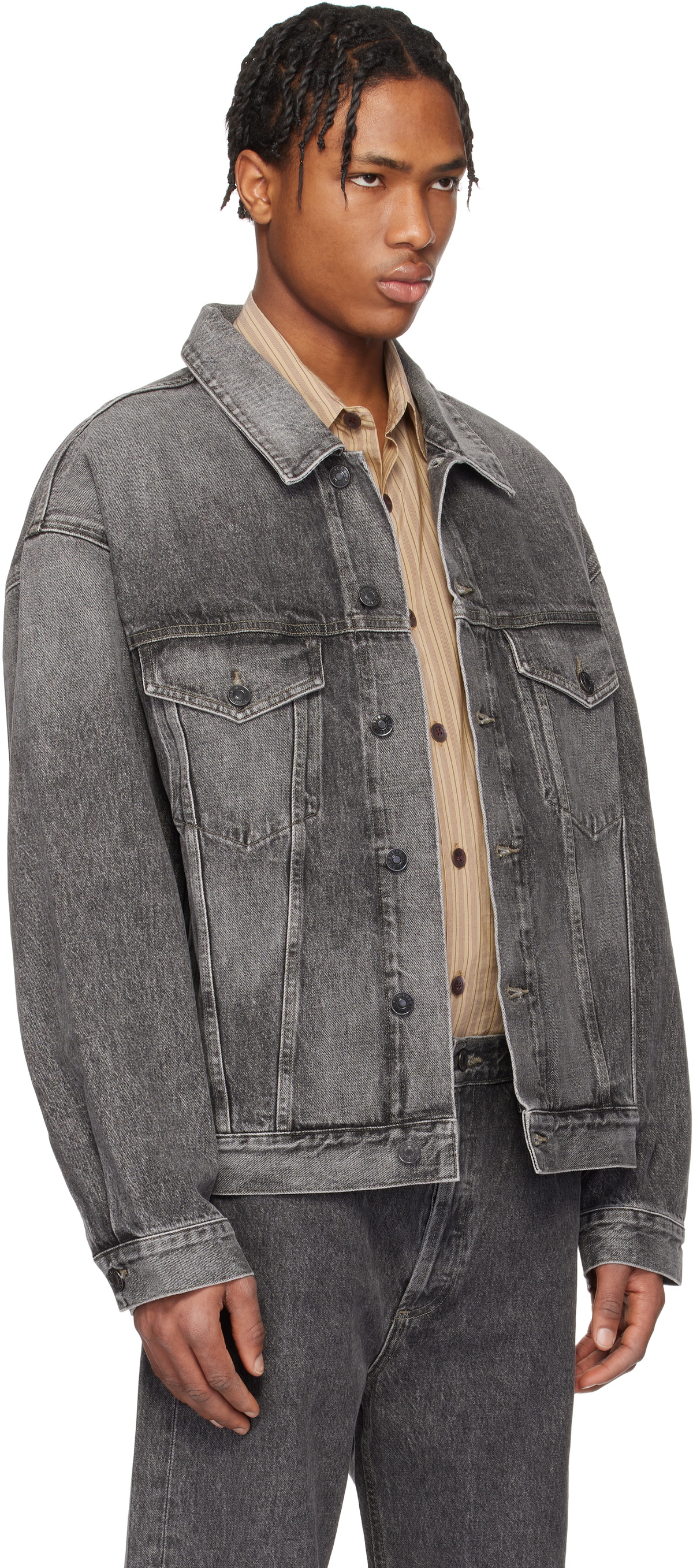 AGOLDE Gray Stephano Denim Jacket