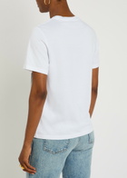 Tory Burch Printed Cotton T-shirt White And Grey