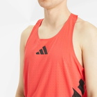 Adidas Running Men's Adidas Adizero Road To Records Tank Top in Semi Lucid Red
