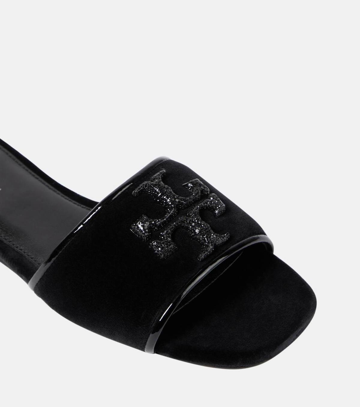 Tory Burch Eleanor pavé velvet slides Tory Burch