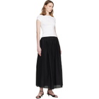 Loulou de Saison Black Naya Gathered Maxi Skirt