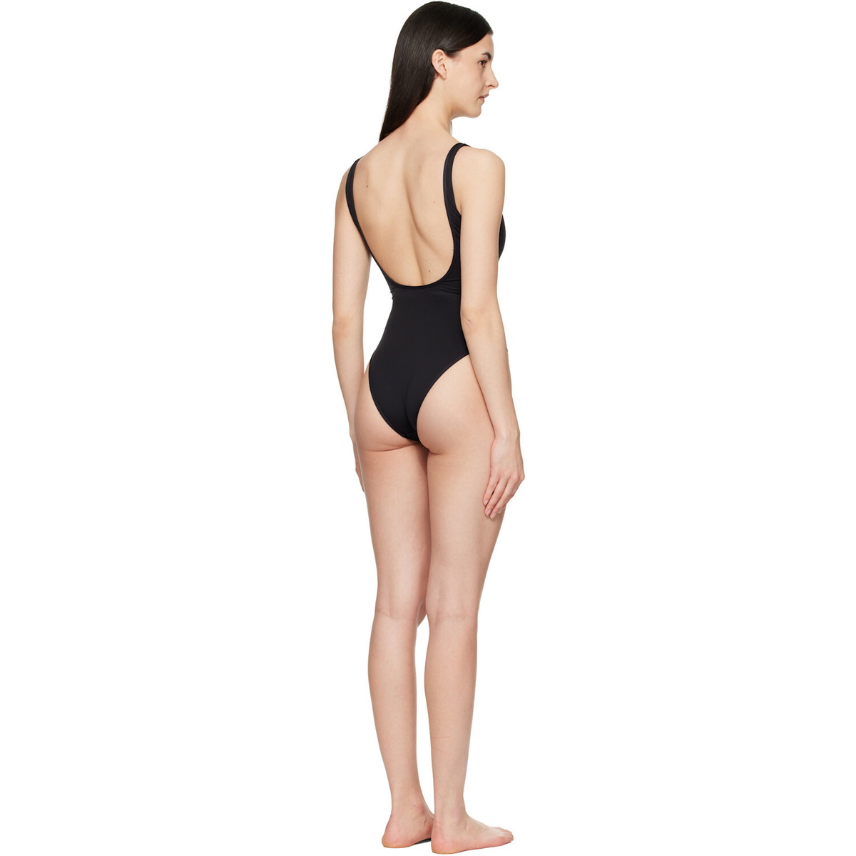 Burberry Black Check Trim Swimsuit