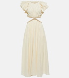 Zimmermann - Anneke striped cotton voile cutout maxi dress