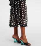 Dries Van Noten Polka-dot ruffled midi skirt
