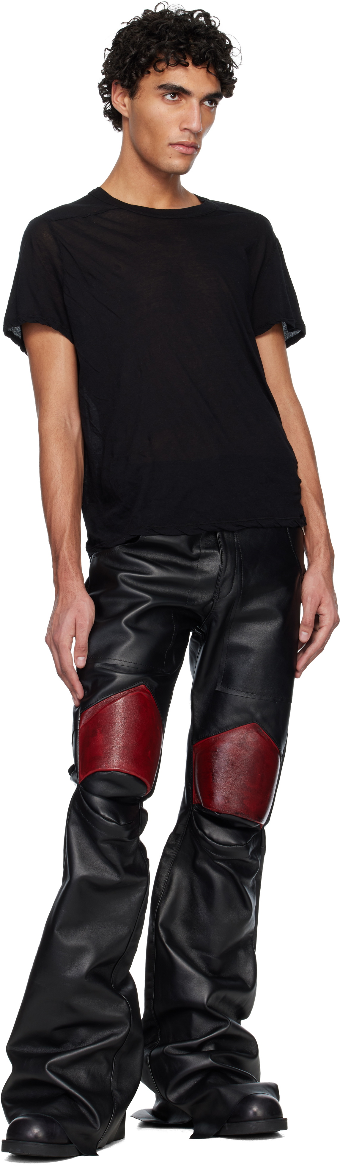 Swampgod Black Leather Xeno Pants