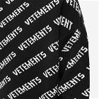 Vetements Men's Monogram Crew Knit in Black/White