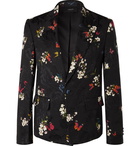 AMIRI - Black Slim-Fit Printed Floral-Jacquard Suit Jacket - Black