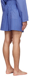 Tekla Blue Organic Cotton Pyjama Shorts