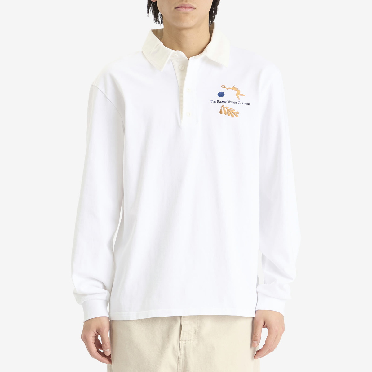Palmes Men's Garden Rugby Shirt in White