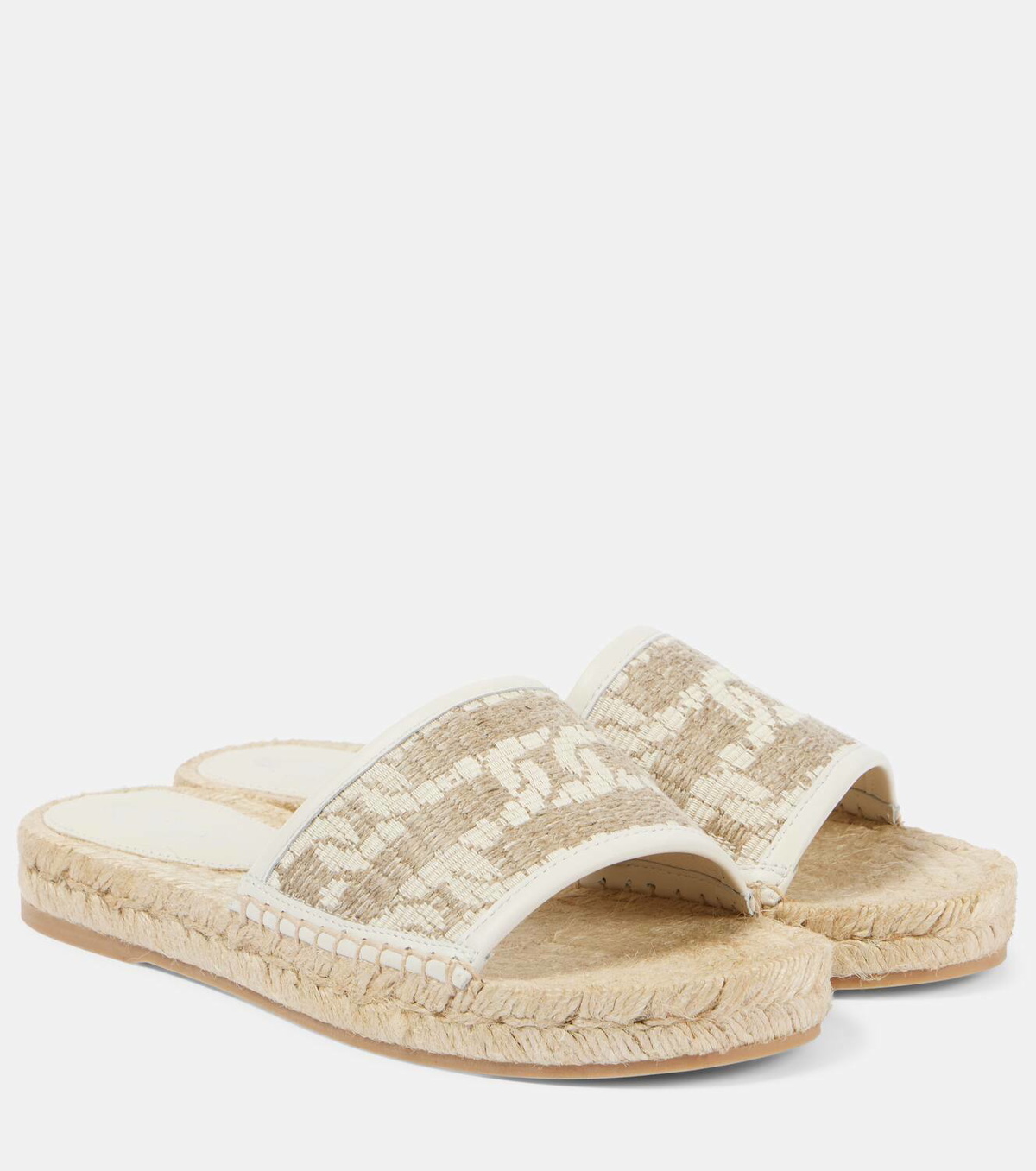 Tod's Kate raffia-effect espadrille slides
