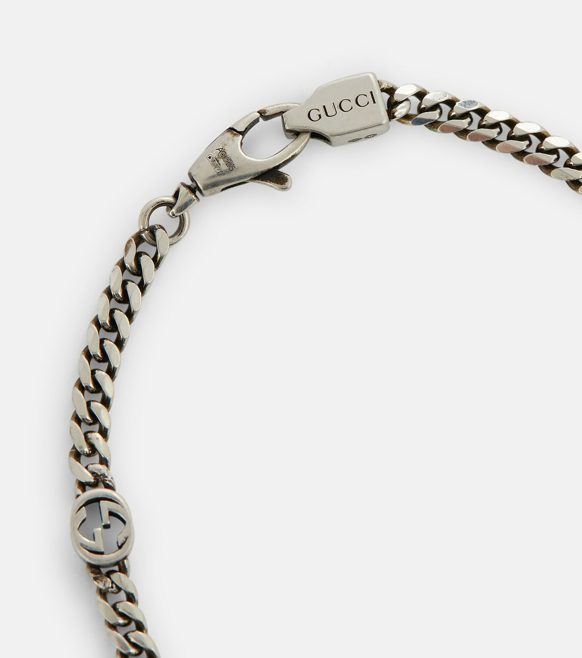 アクセサリー 00s archive GUCCI bracelet GG silver #18 Gucci Men's Sterling Silver Interlocking G Link Bracelet